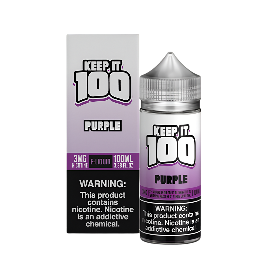 Keep it 100 Original Flavors Freebase Vape Juice 0 Mg Purple 