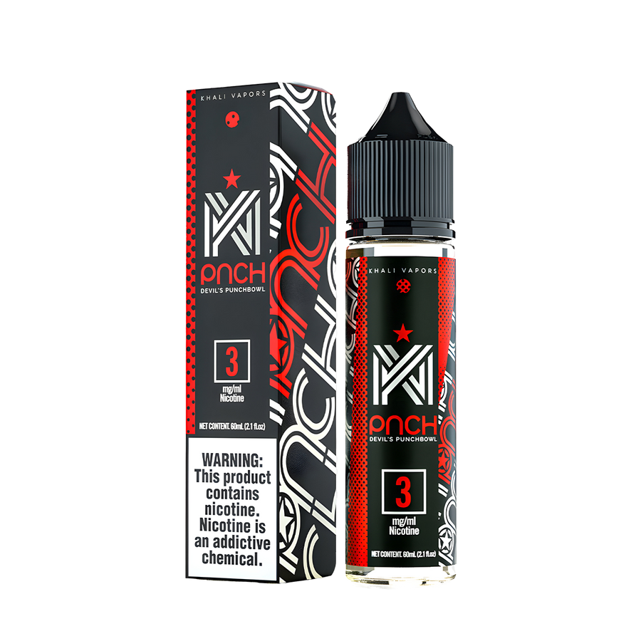 Khali Vapors Freebase Vape Juice 0 Mg Devil 's Punchbowl 