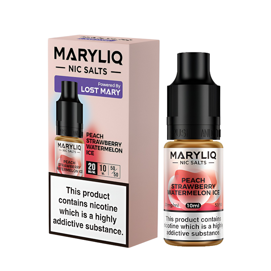 Lost Mary Maryliq Salt Nicotine Vape Juice 20 Mg Peach Strawberry Watermelon Ice 