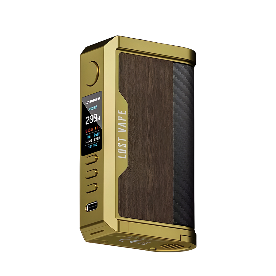 Lost Vape Centaurus Q200 Box-Mod Kit Gold Teak Wood  