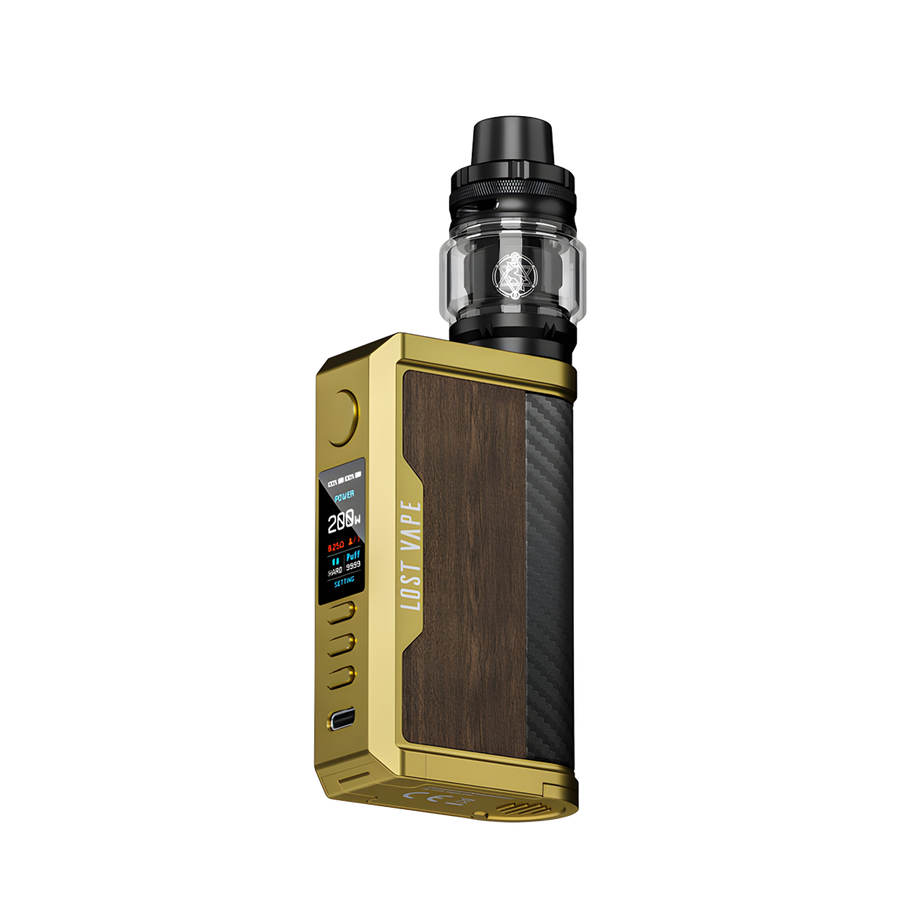 Lost Vape Centaurus Q200 Advanced Mod Kit Gold Teak Wood  