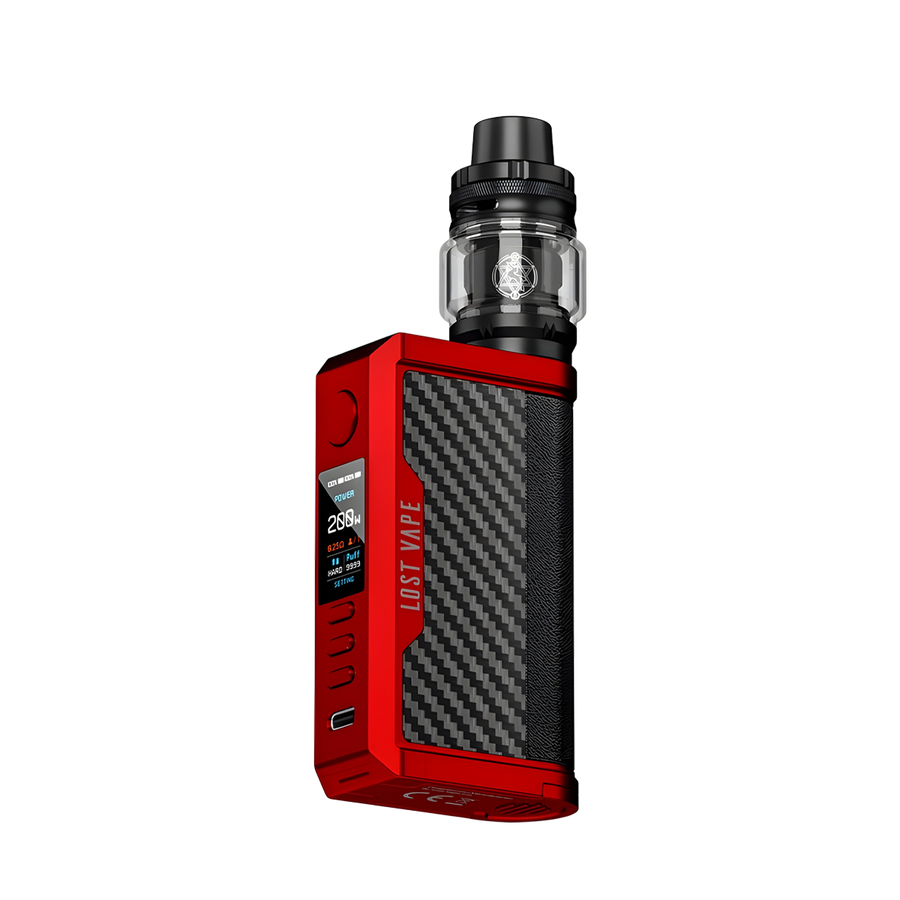 Lost Vape Centaurus Q200 Advanced Mod Kit Matte Red Carbon Fiber  