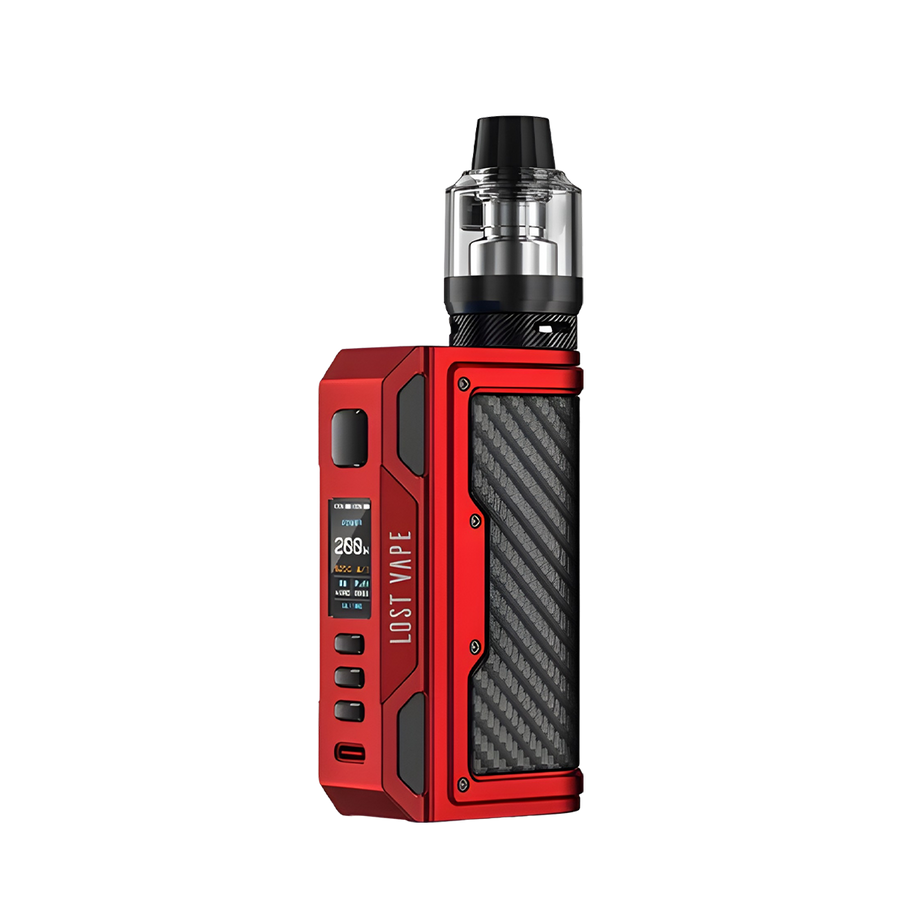 Lost Vape Thelema Quest 200W Advanced Mod Kit Carbon Fiber Series/Matte Red  