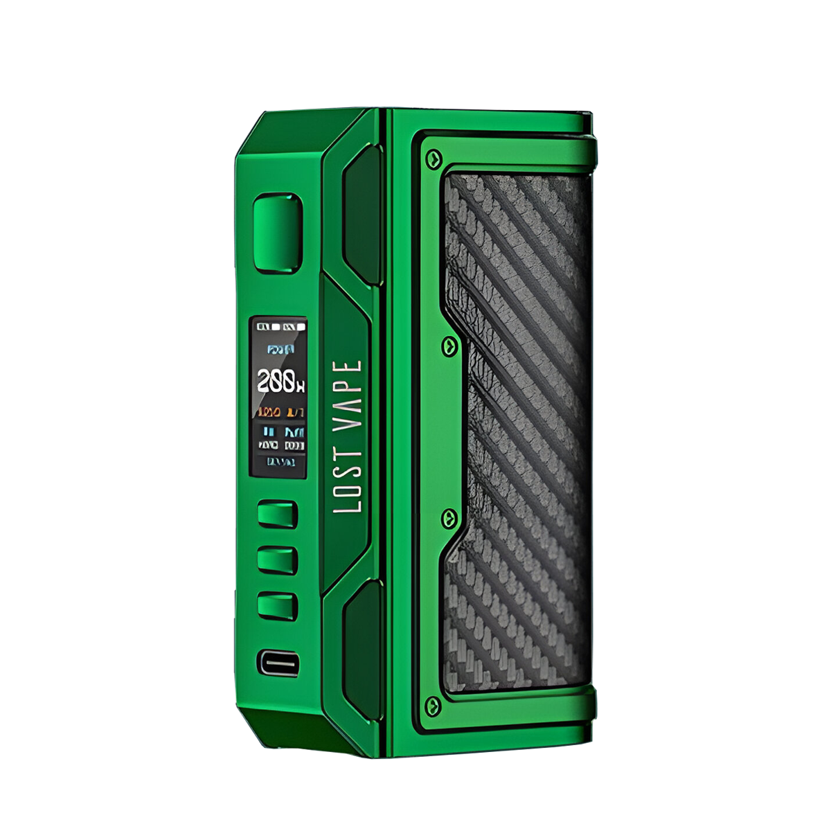 Lost Vape Thelema Quest 200W Box-Mod Kit Emerald Green Carbon Fiber  