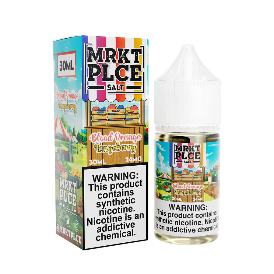 MRKT PLCE Salt Nicotine Vape Juice 24 Mg Blood Orange Tangoberry 