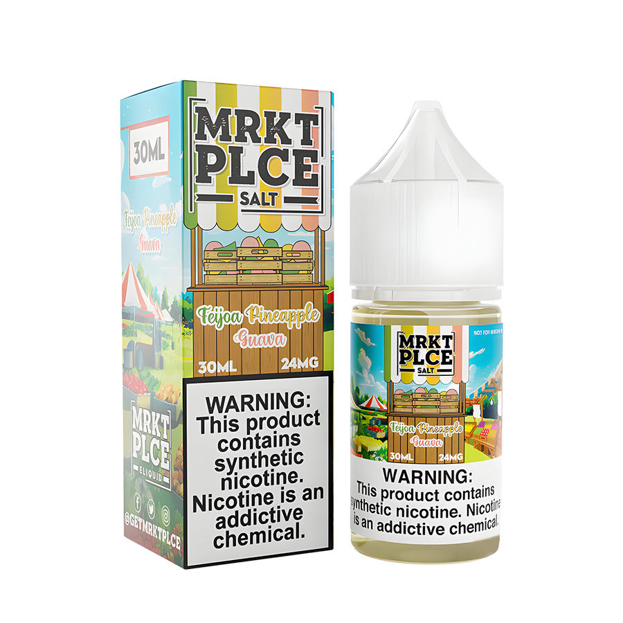 MRKT PLCE Salt Nicotine Vape Juice 24 Mg Feijoa Pineapple Guava 