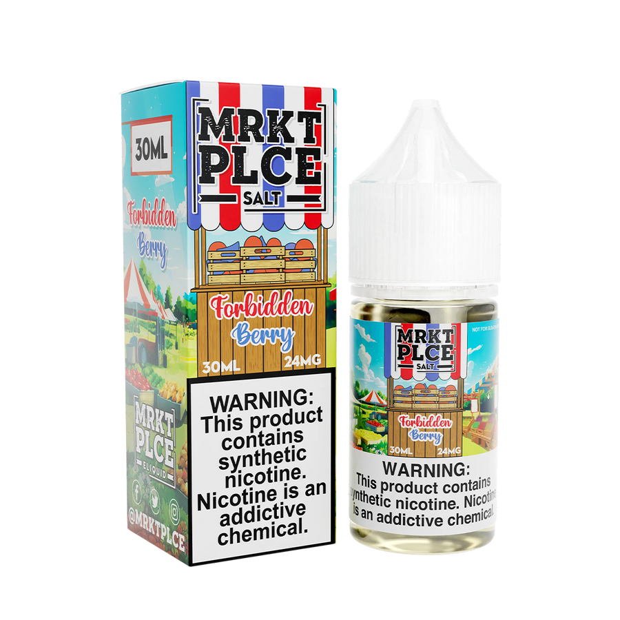 MRKT PLCE Salt Nicotine Vape Juice 24 Mg Forbidden Berry 
