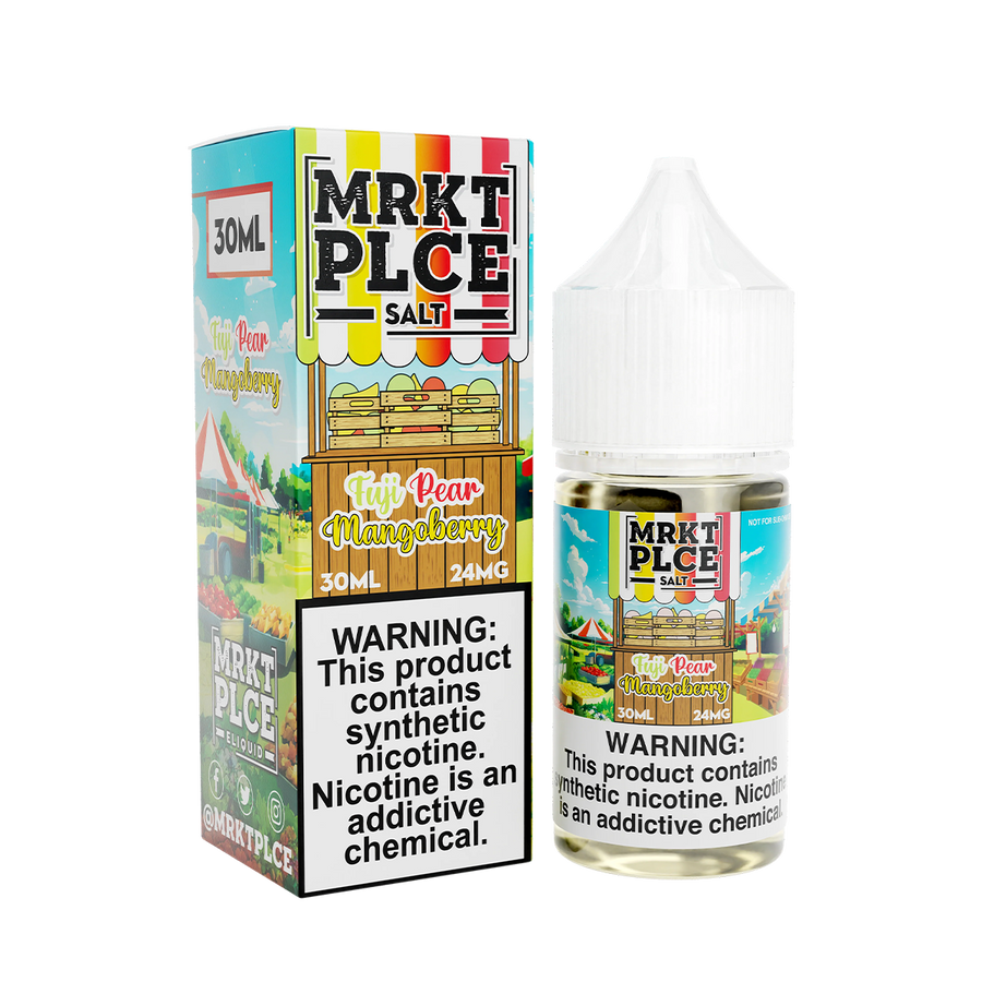 MRKT PLCE Salt Nicotine Vape Juice 24 Mg Fuji Pear Mangoberry 