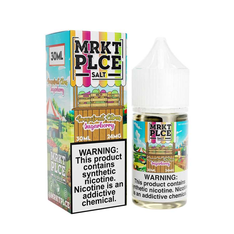 MRKT PLCE Salt Nicotine Vape Juice 24 Mg Grapefruit Citrus Sugarberry 