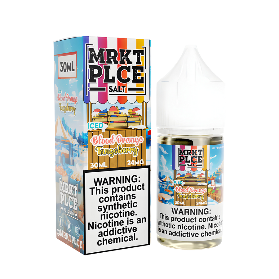 MRKT PLCE Salt Nicotine Vape Juice 24 Mg Ice Blood Orange Tangoberry 