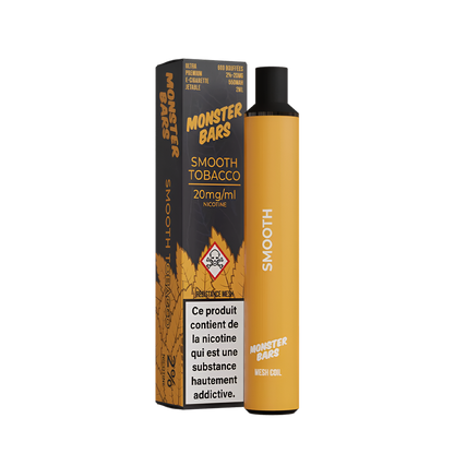 Monster Bars Disposable Vape Smooth Tobacco  