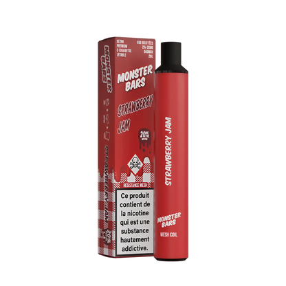 Monster Bars Disposable Vape Strawberry Jam  