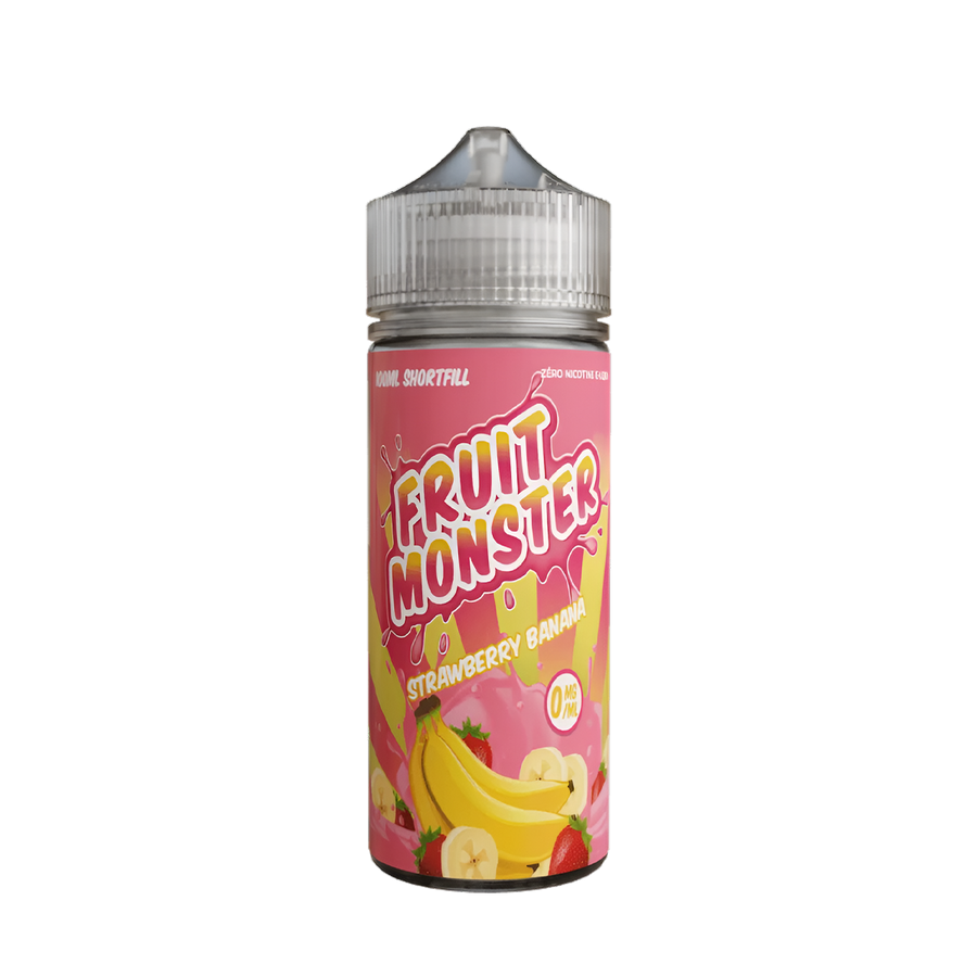 Fruit Monster Freebase Vape Juice 0 Mg Strawberry Banana 