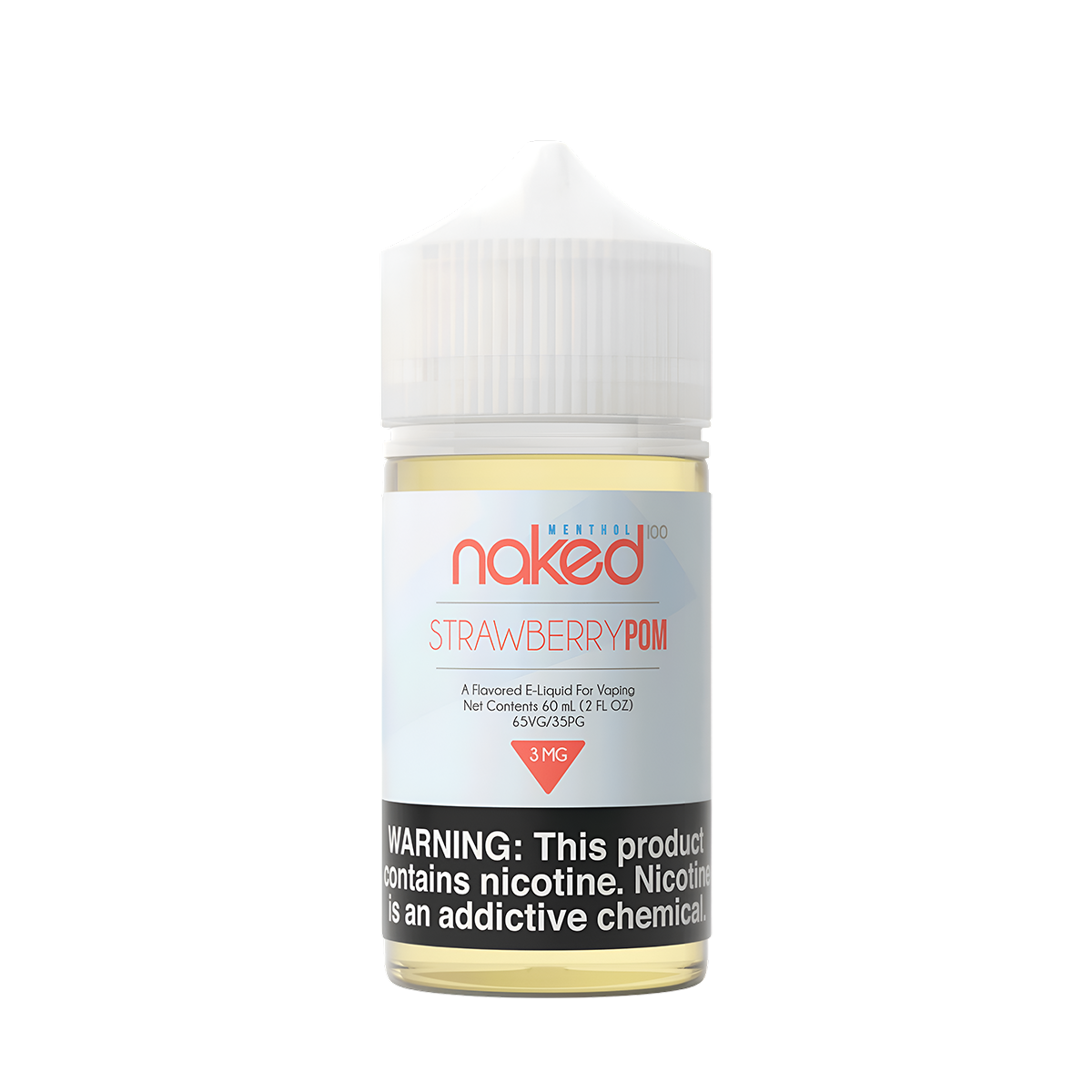 Naked 100 Menthol Freebase Vape Juice 0 Mg 60 Ml Menthol Strawberry Pom (Strawberry Pomegranate Kiwi Menthol)