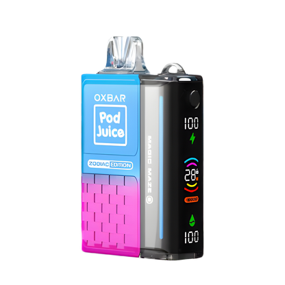 Oxbar x Pod Juice Magic Maze 2.0 30K Disposable Vape Blue Razz Cotton Clouds  