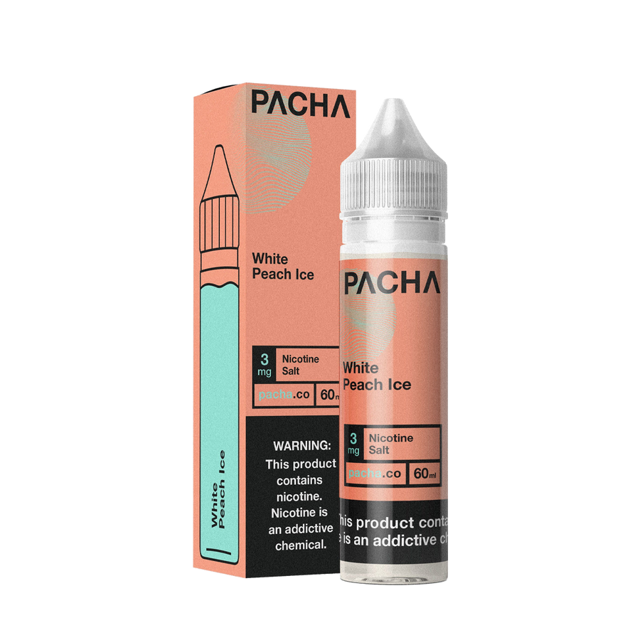 Pacha TF Freebase Vape Juice 0 Mg White Peach Ice 