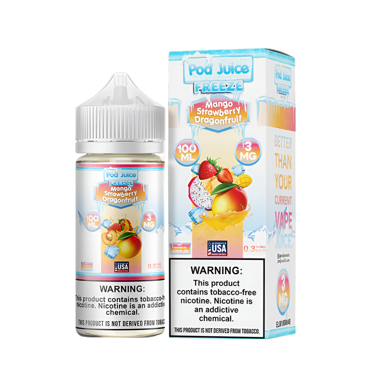 Pod Juice Freeze Freebase Juice | 0 ~ 6 Mg Nic in 15 Flavors Pod Juice Freeze Freebase Juice | 0 ~ 6 Mg Nic in 15 Flavors