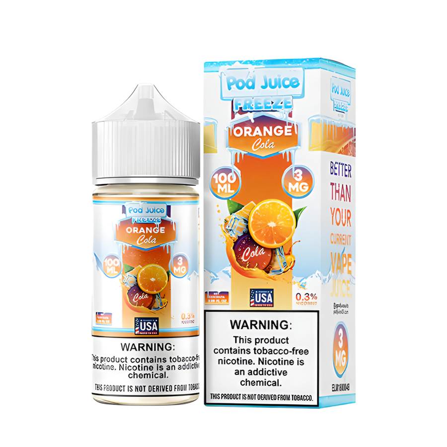 Pod Juice Freeze Freebase Vape Juice 0 Mg Orange Cola Freeze 