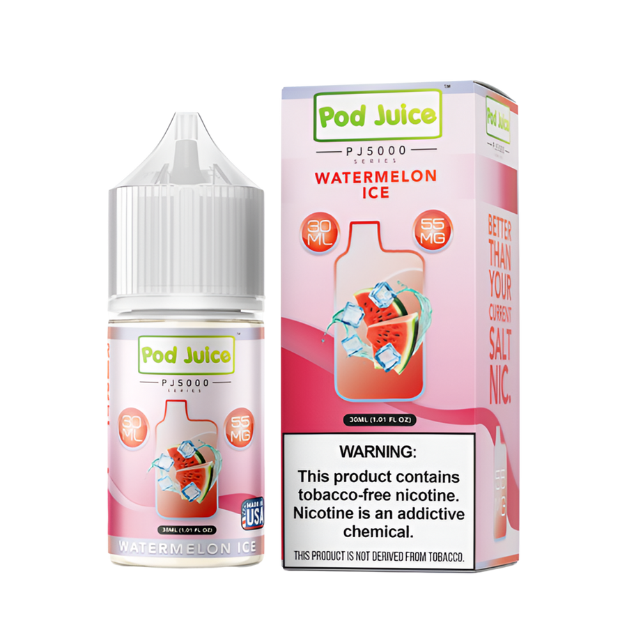 Pod Juice PJ5000 Salt Nicotine Vape Juice 35 Mg Watermelon Ice 