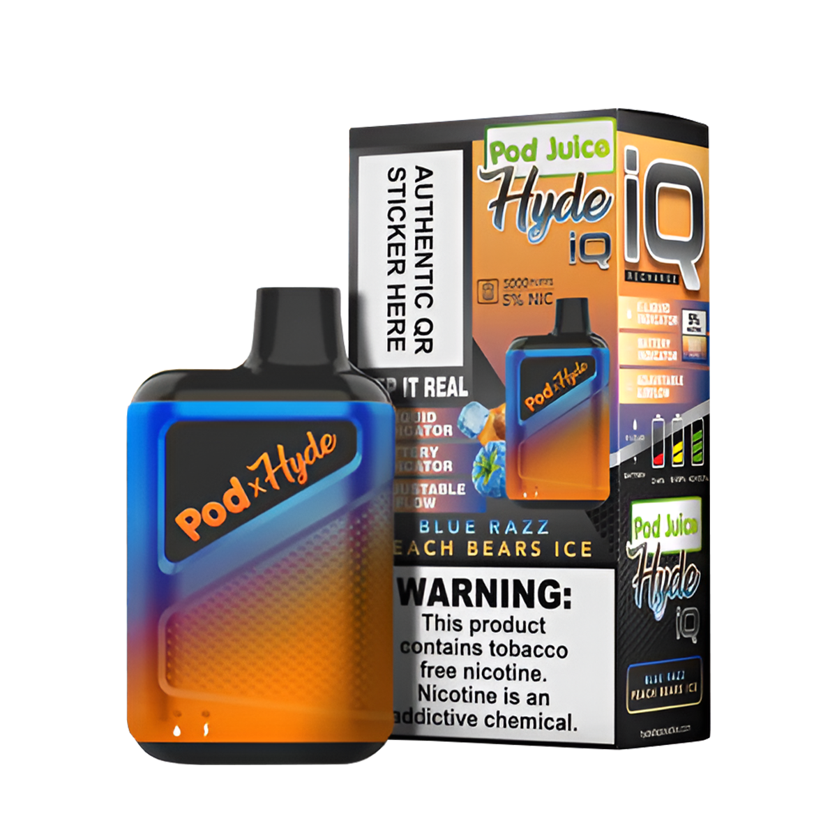 Pod Juice Hyde IQ Disposable Vape | 5% Nic in 17 Flavors Pod Juice Hyde IQ Disposable Vape | 5% Nic in 17 Flavors