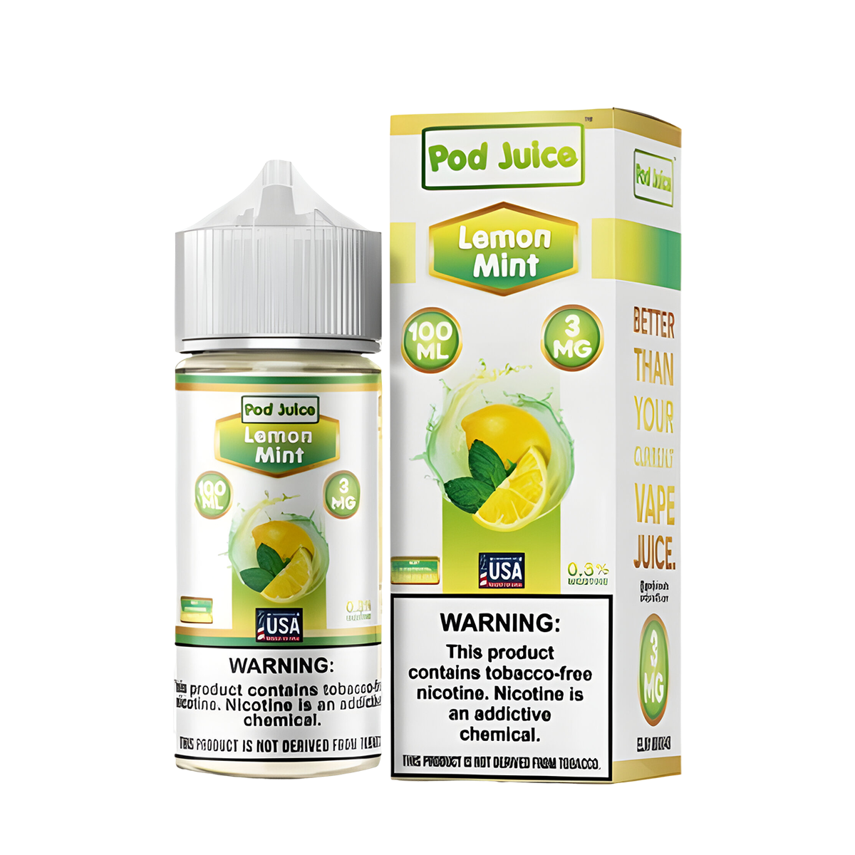 Pod Juice ☓ Hyde Freebase Vape Juice 0 Mg 100 Ml Lemon Mint