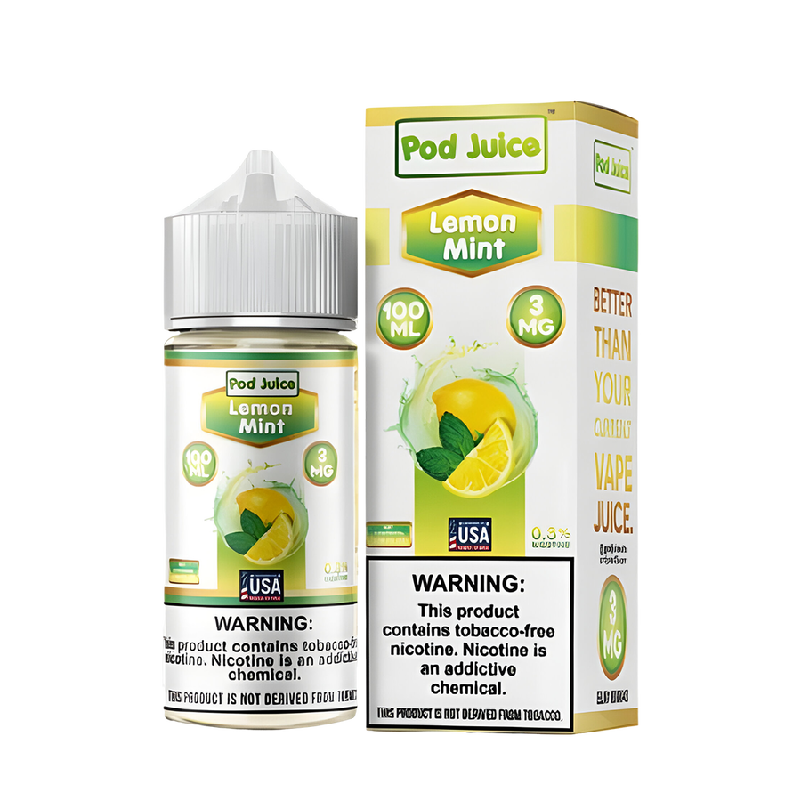 Pod Juice x Hyde Freebase Vape Juice 3 Mg Lemon Mint 