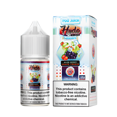 Pod Juice x Hyde Salt Nicotine Vape Juice 35 Mg Jewel Alo Berry Grape Freeze 