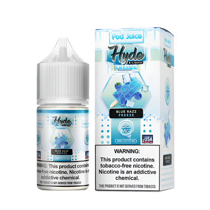 Pod Juice x Hyde Salt Nicotine Vape Juice 35 Mg Jewel Blue Razz Freeze 