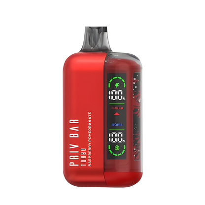 Priv Bar Turbo 15K Disposable Vape Raspberry Pomegranate  