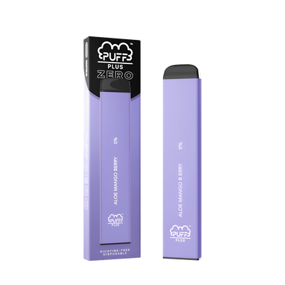 Puff Bar Plus Zero Nicotine Disposable Vape Aloe Mango Berry  