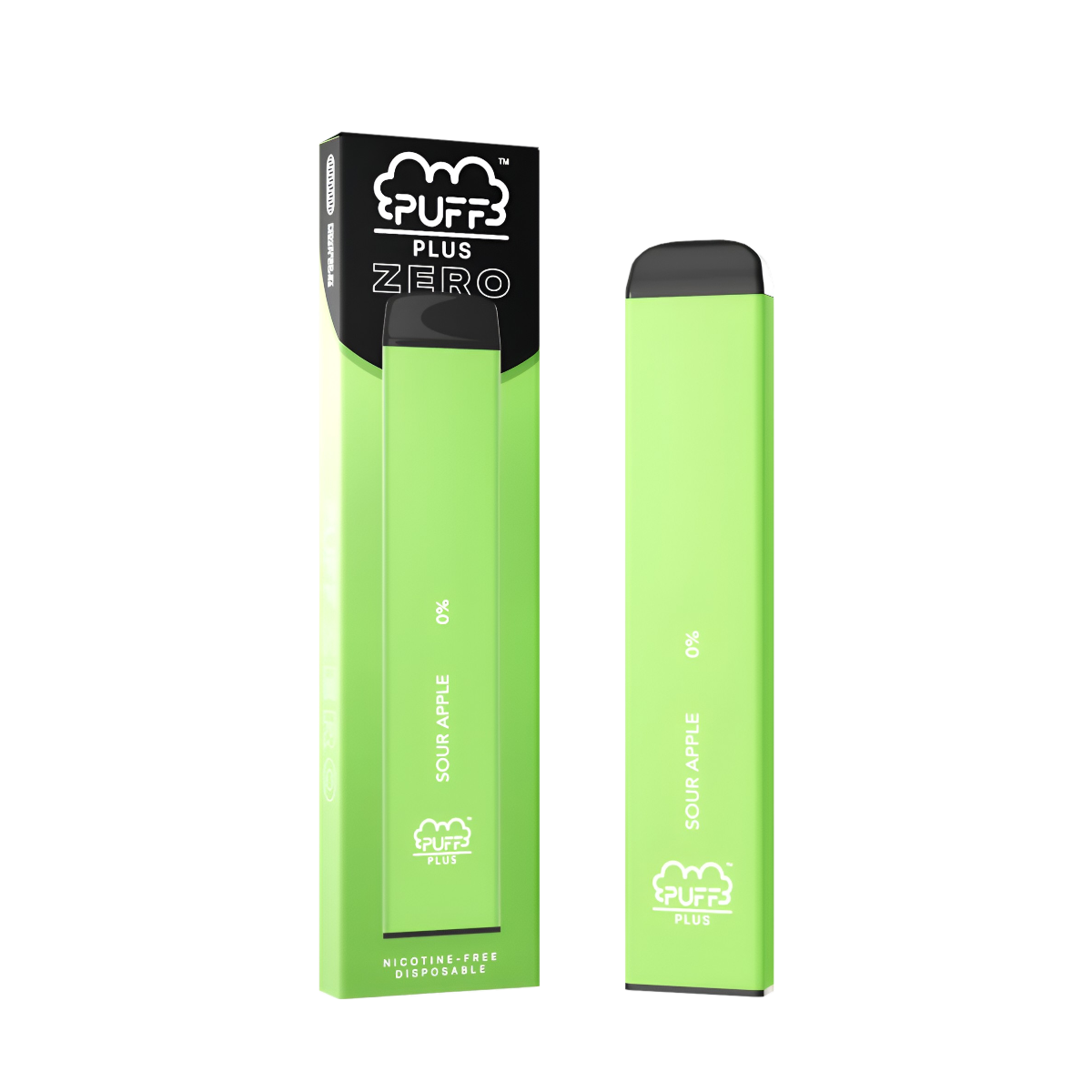 Puff Bar Plus Zero Nicotine Disposable Vape Sour Apple  