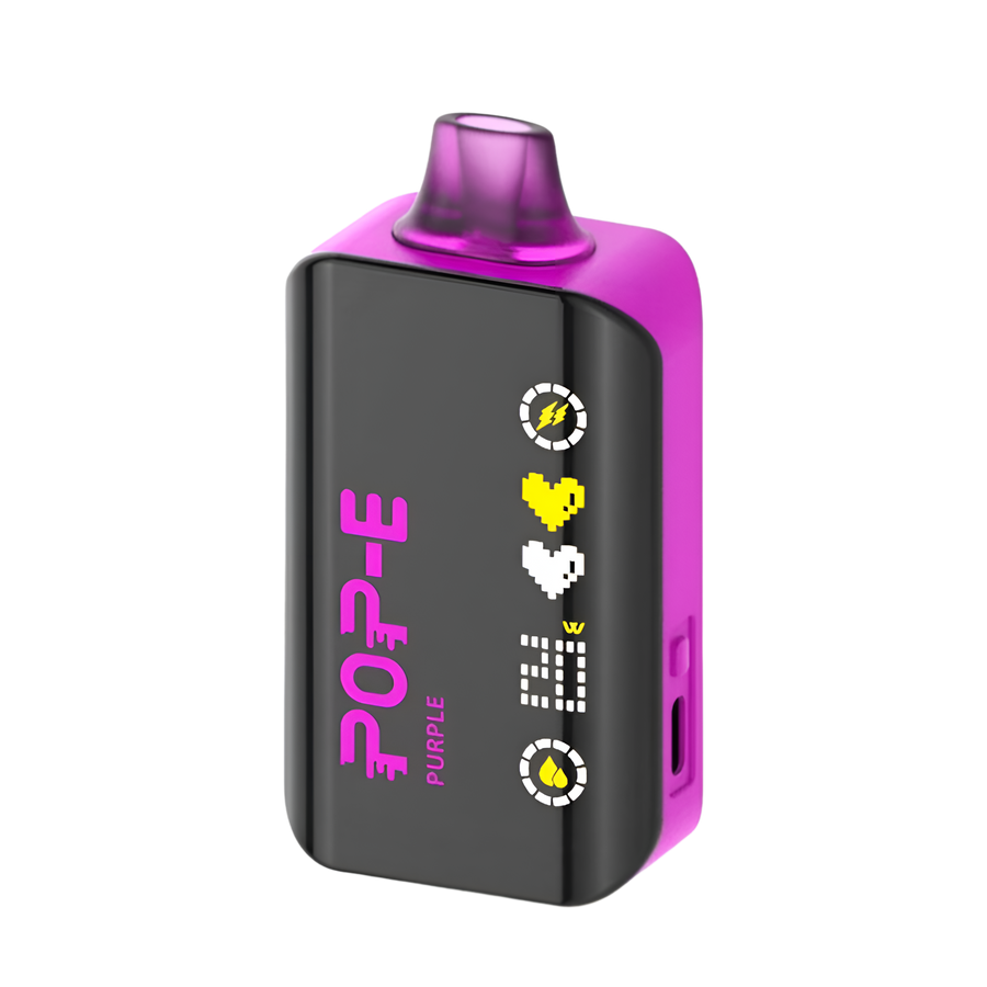 Pop-E 24K Disposable Vape| 2.1" LED Screen, Adjustable Power Pop-E 24K Disposable Vape| 2.1" LED Screen, Adjustable Power