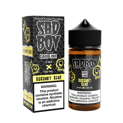 Sadboy TF Freebase Vape Juice 0 Mg Cake Line / Coconut Cake 