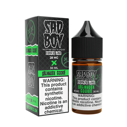 Sadboy TF Salt Nicotine Vape Juice 28 Mg Cookie Line / Shamrock Cookie 