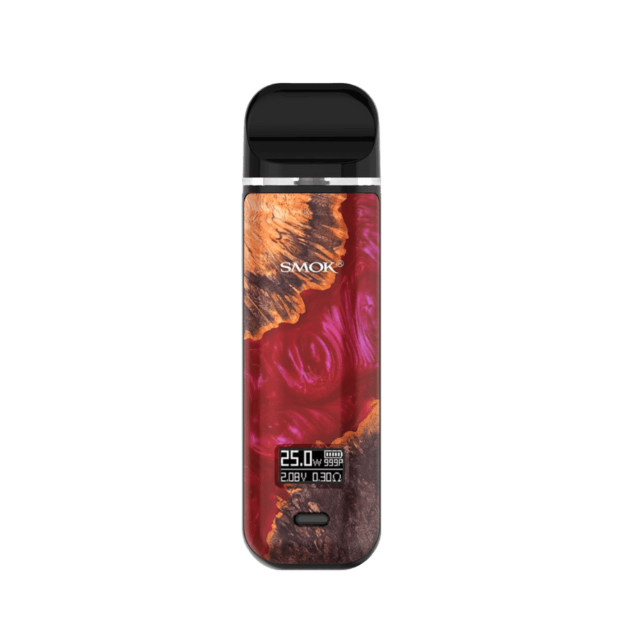Smok Novo X Pod System Kit Red Stablizing Wood