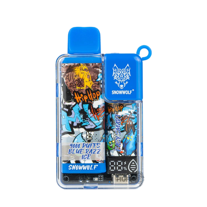 SnowWolf Easy Smart EA9000 Disposable Vape Blue Razz Ice  