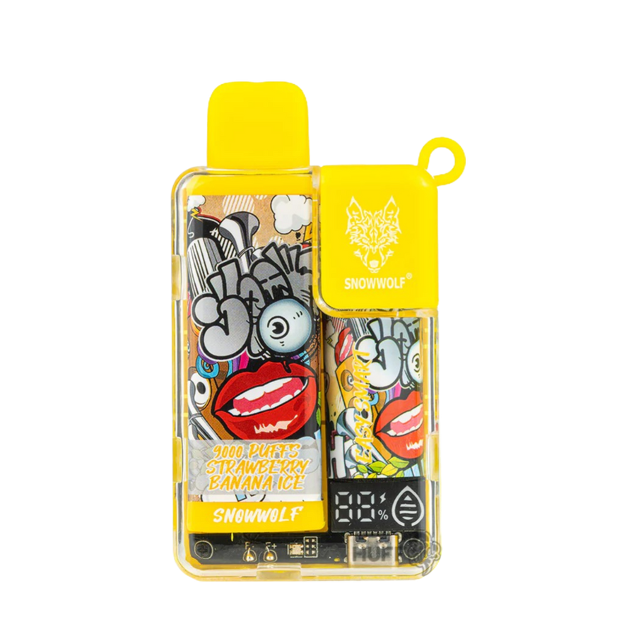 SnowWolf Easy Smart EA9000 Disposable Vape Strawberry Banana Ice  