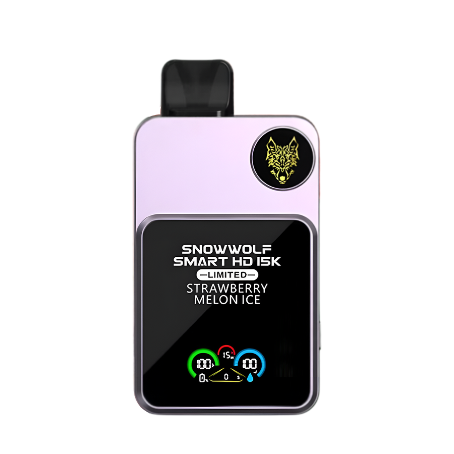 SnowWolf Smart HD 15K Limited Disposable Vape Strawberry Melon Ice  