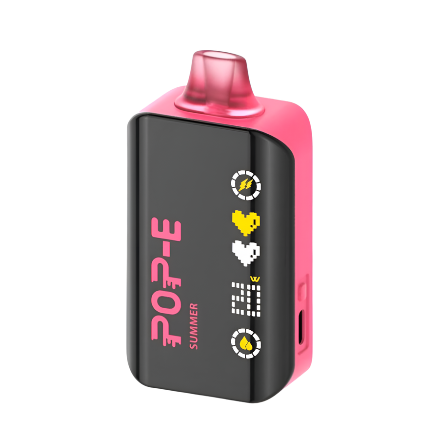 Pop-E 24K Disposable Vape| 2.1" LED Screen, Adjustable Power Pop-E 24K Disposable Vape| 2.1" LED Screen, Adjustable Power