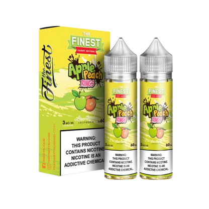 Finest Candy Edition Freebase Vape Juice 0 Mg Apple Peach Rings 