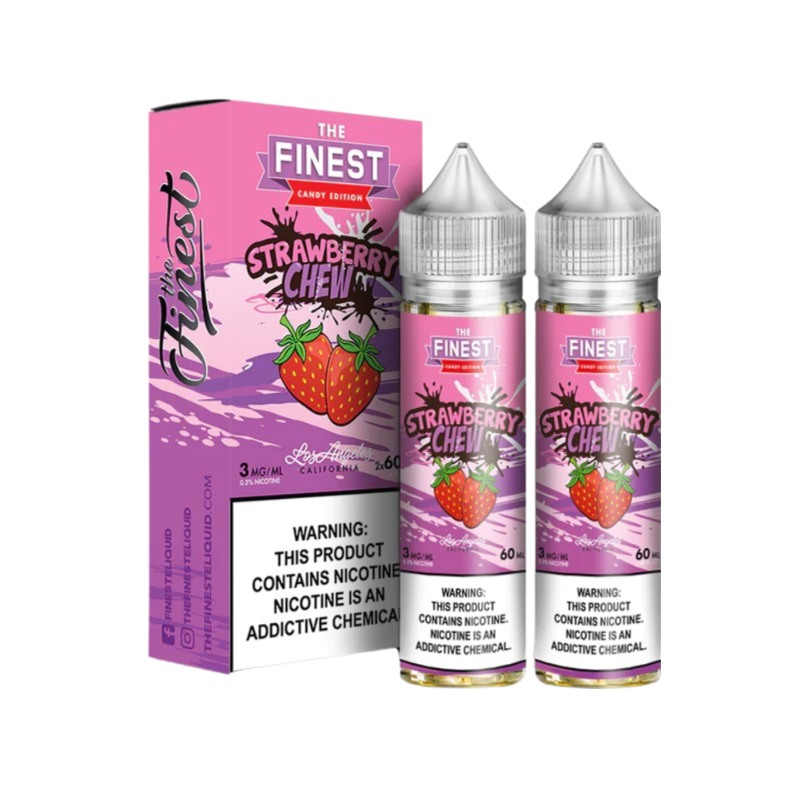Finest Candy Edition Freebase Vape Juice 0 Mg Strawberry Chew 