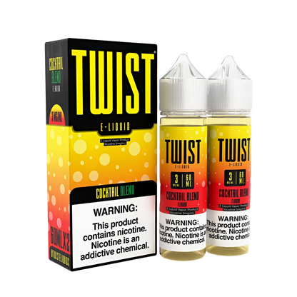 Twist eLiquid Freebase 120mL (2x60mL) Vape Juice 0 Mg Cocktail Blend (Fruit Cocktail Blend)