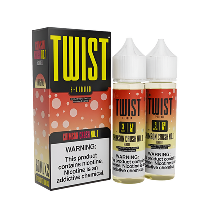 Twist eLiquid Freebase 120mL (2x60mL) Vape Juice 0 Mg Crimson Crush No.1 (Strawberry Crush)