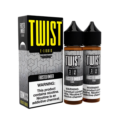 Twist eLiquid Freebase 120mL (2x60mL) Vape Juice 0 Mg Frosted Amber (Frosted Sugar Cookie)