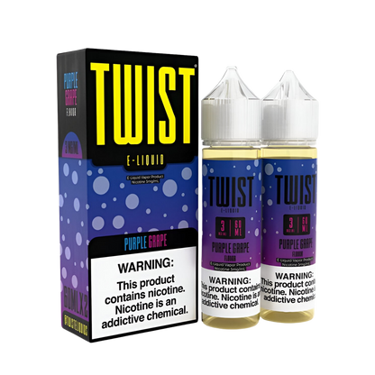 Twist eLiquid Freebase 120mL (2x60mL) Vape Juice 0 Mg Purple Grape Mix