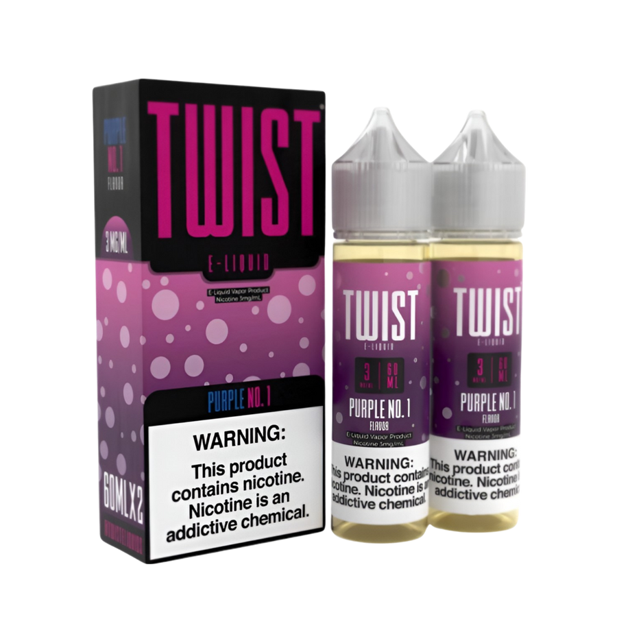 Twist eLiquid Freebase 120mL (2x60mL) Vape Juice 0 Mg Purple No.1 (Berry Medley Lemonade)