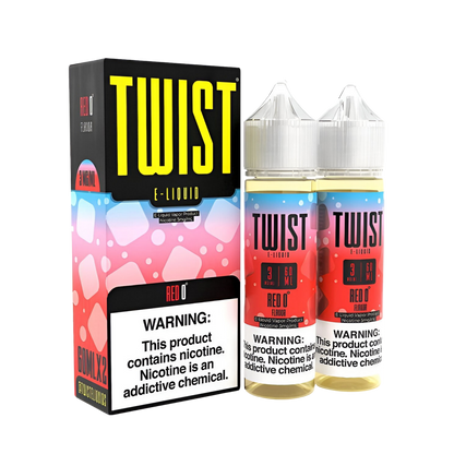 Twist eLiquid Freebase 120mL (2x60mL) Vape Juice 0 Mg Red.0º (Chilled Melon Remix)