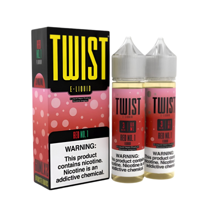Twist eLiquid Freebase 120mL (2x60mL) Vape Juice 0 Mg Red No.1 (Watermelon Maoness)