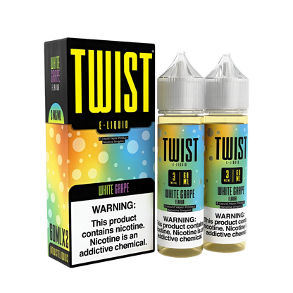 Twist eLiquid Freebase 120mL (2x60mL) Vape Juice 0 Mg White Grape (The White Grape)