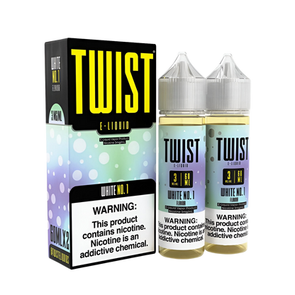 Twist eLiquid Freebase 120mL (2x60mL) Vape Juice 0 Mg White No.1 (Bearhemian White Gummy)